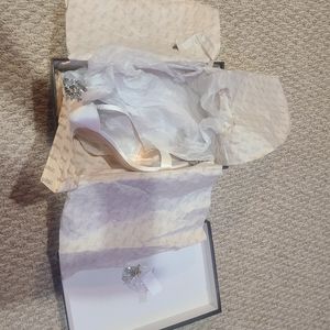 Badgley Mischa Pauline, white wedding shoes 9.5M